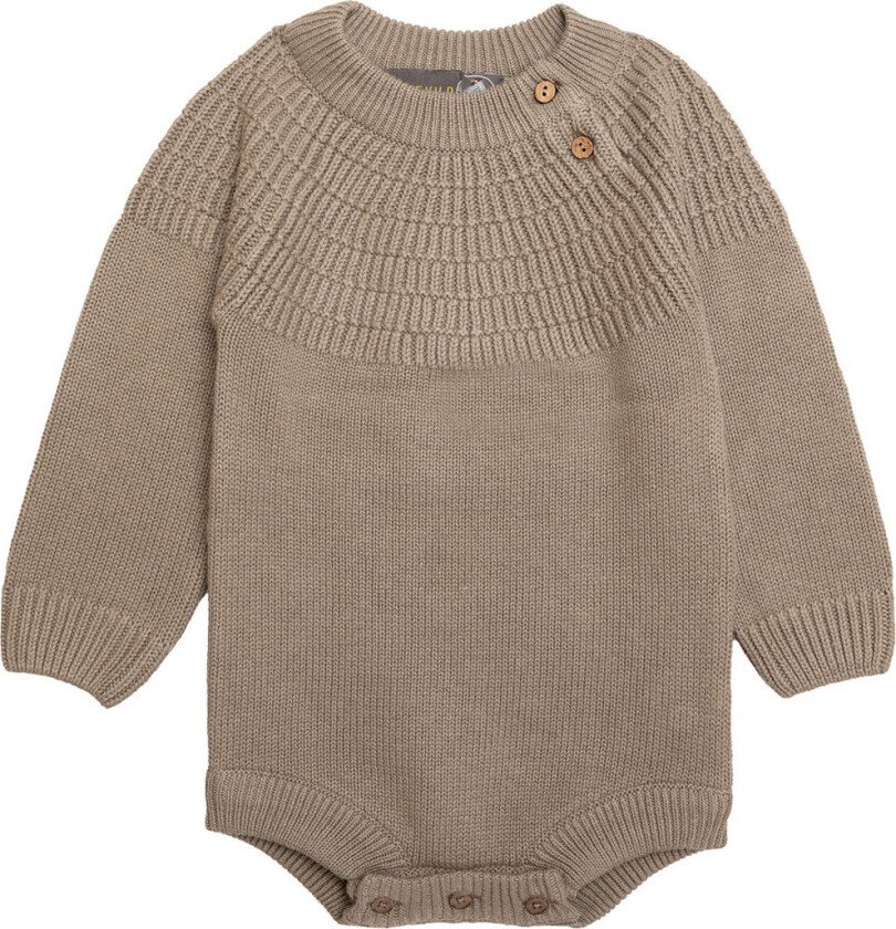 Body I/e - Ull/Bomull - Strikk - Mingus - Servise - - 74 - Langermet Body