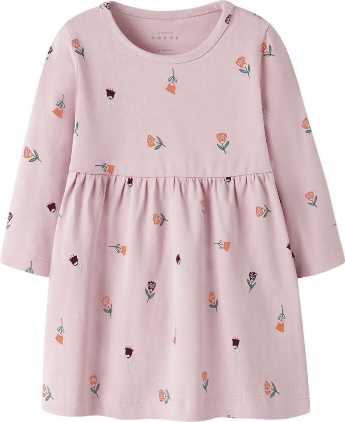 Kjole - NbfVandora - Polert Lilac/Blomster - - 56 - Kjole