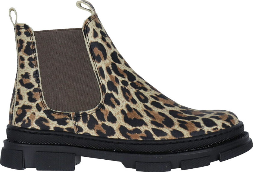 Vintersko - Beige Leo/Brown Strikk - - 40 - Vinterstøvler