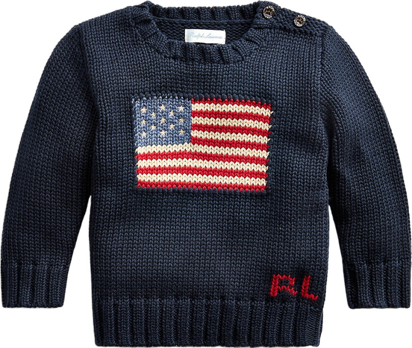 Genser - Strikk - Flagg - Hunter Navy - - 62 - Genser