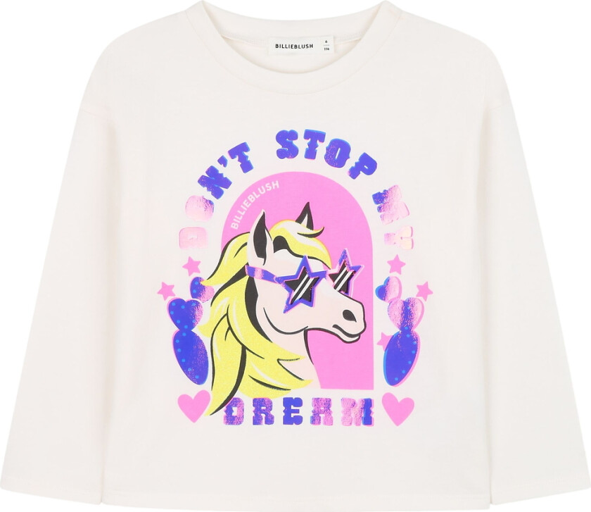 Genser - Ivory m. Trykk - - 8 år (128) - Genser