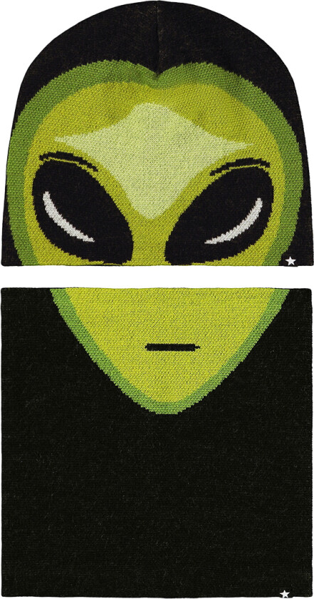 Lue m. Hals - Kleo - Ull/Akryl - Fremmedansikt - - 5-9 år (110-134) - Lue