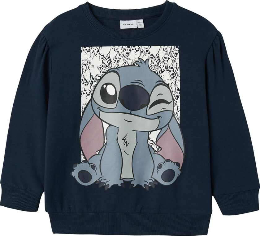 Collegegenser - Stitch - NmfArina - Navy Blazer - - 2 år (92) - Collegegenser