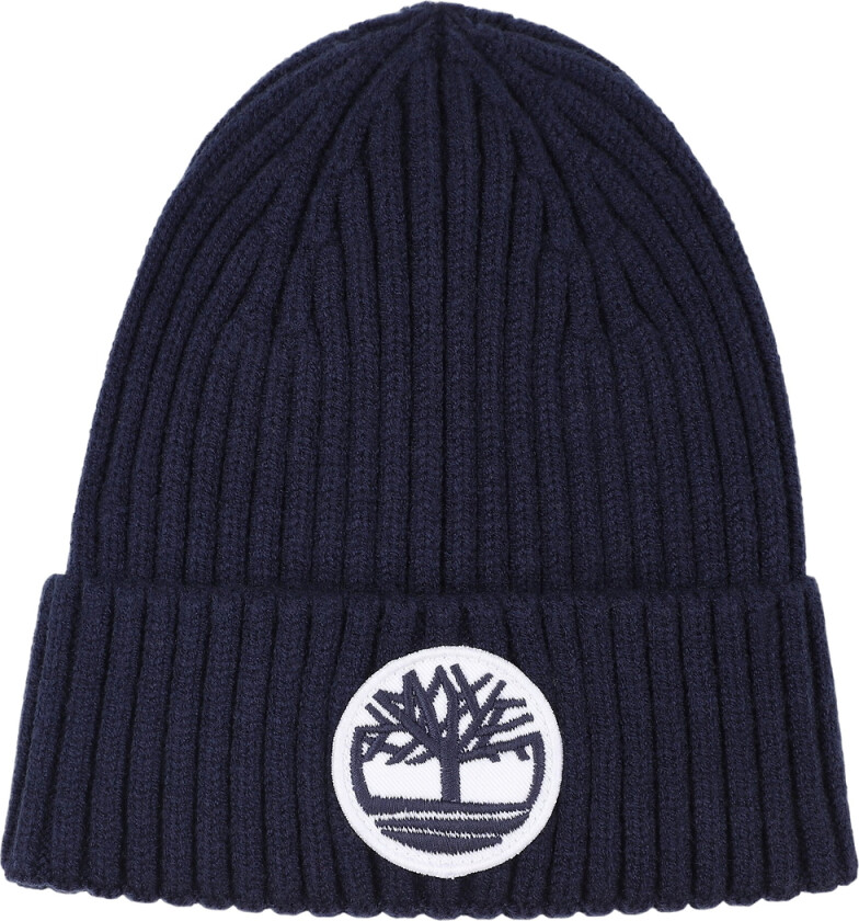 Lue - Rib - Strikk - Navy m. Logo - - 52 cm - Lue