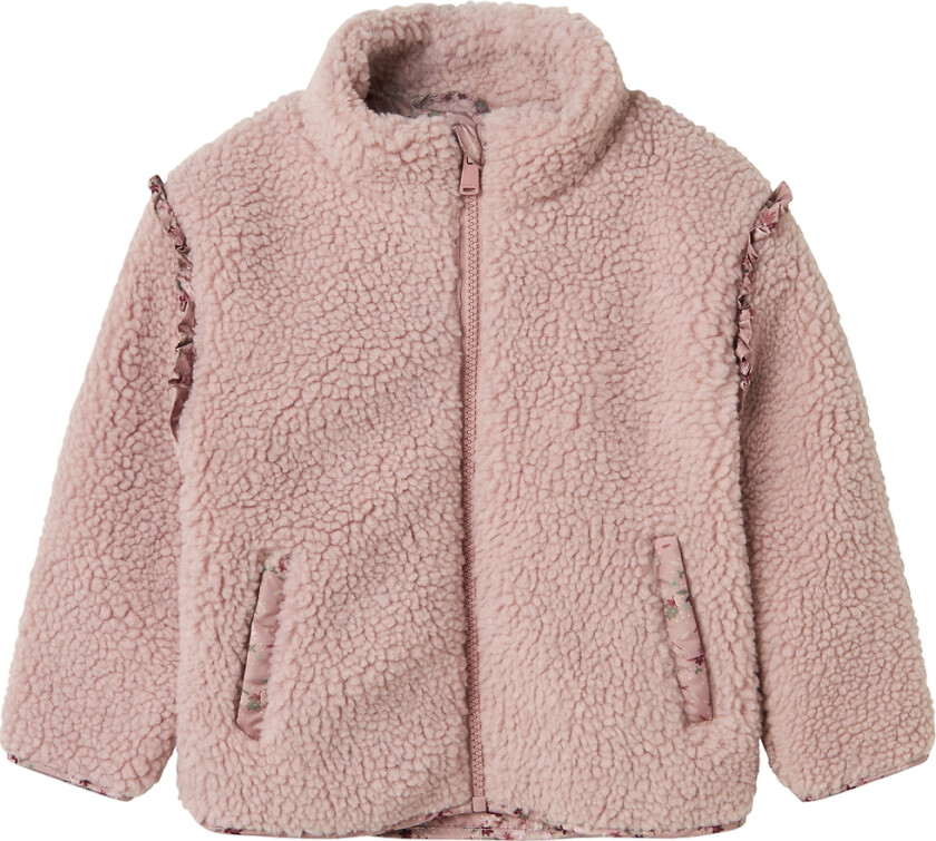 Fleecejakke - Teddy - NmfMinna - Violet Ice - - 5 år (110) - Fleecejakke