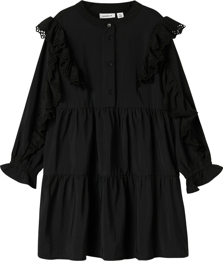 Kjole - Viskose/Nylon - NkfNoparia - Svart - - 11 år (146) - Kjole