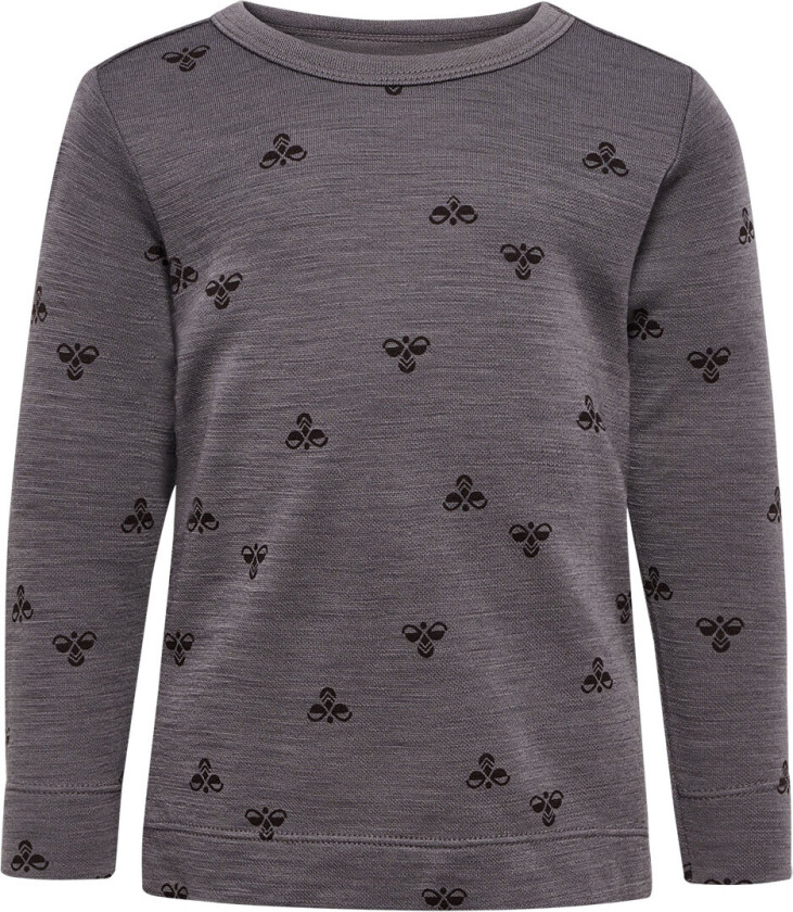 Genser - HmlMini - Ull - Kullfarget Grey - - 7 år (122) - Genser