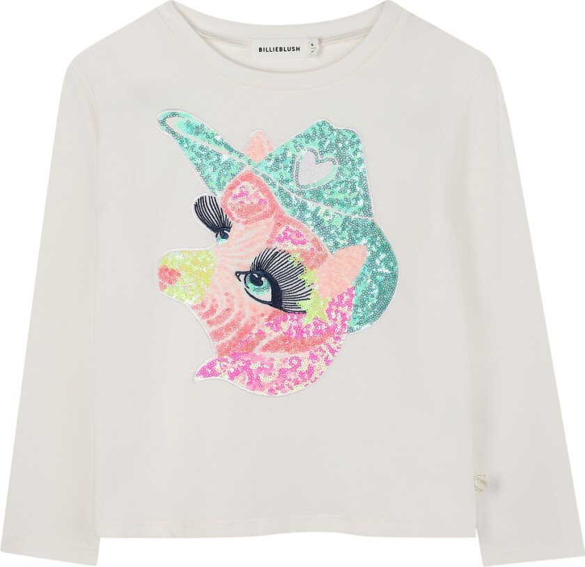 Genser - Ivory m. Palietter - - 10 år (140) - Genser