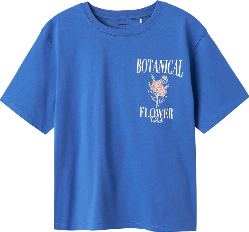 T-skjorte - NkfNyttana - Amparo Blue m. Trykk - - 6 år (116) - T-skjorte