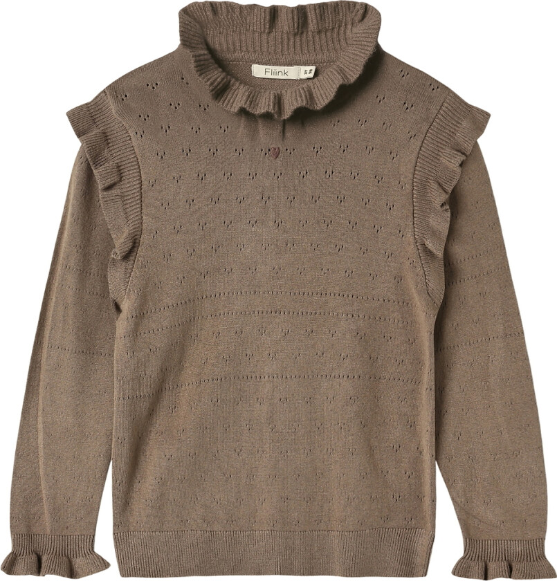 Genser - Strikk - Berømmelse - Furu Bark m. Hullmønster - - 86 - Genser