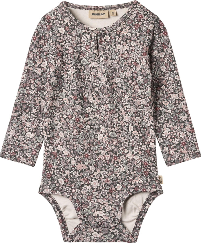 Body I/e - Liv - Purple Stone Blomster - - 2 år (92) - Langermet Body