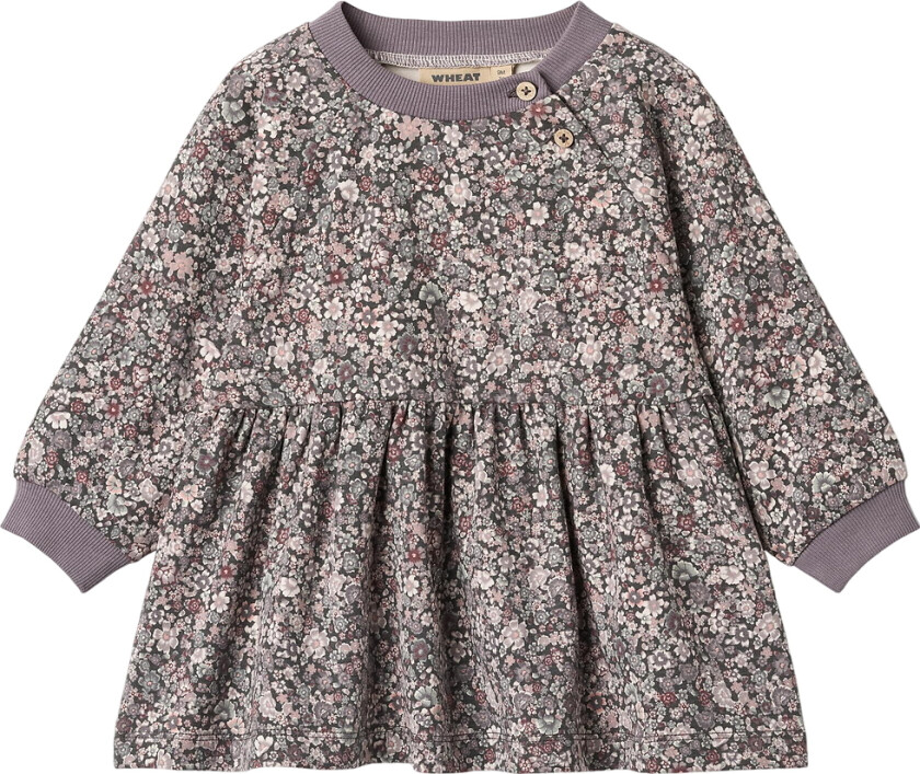 Kjole - Dorthea - Purple Stone Blomster - - 1½ år (86) - Kjole