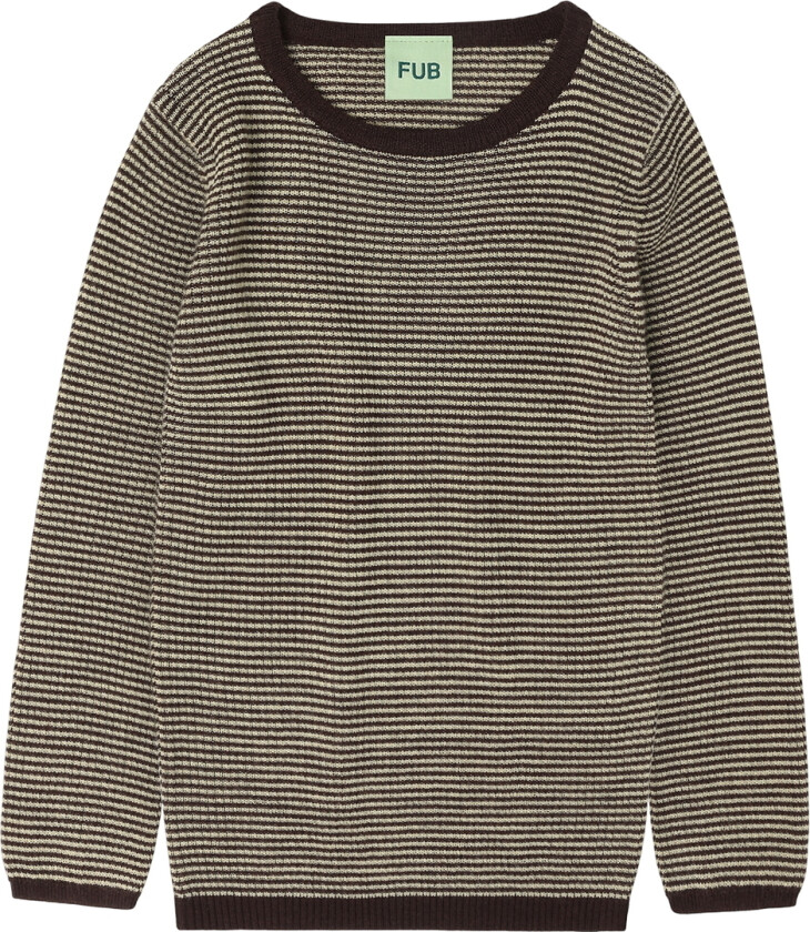 Genser - Rib - Strikk - Ull - Mocca/Wheat - - 110 - Genser
