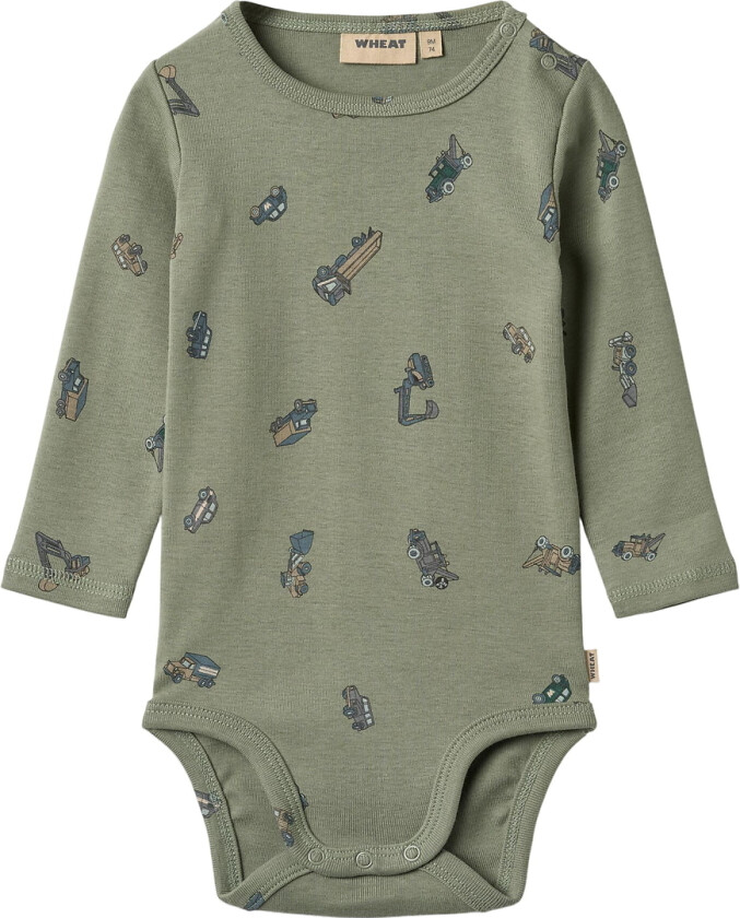 Body I/e - Freddie - Dusty Green Cars - - 1 år (80) - Langermet Body