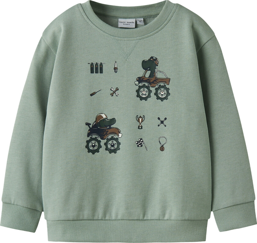 Collegegenser - NmmVimo - Jadeite/Dino Racing - - 3 år (98) - Collegegenser