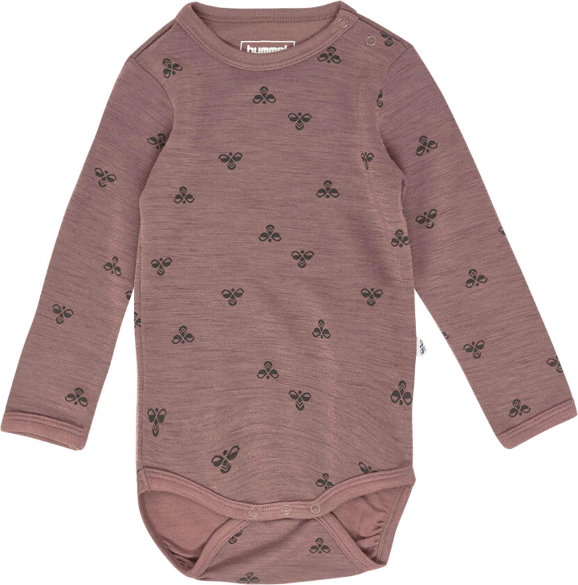 Body I/e - HmlMini - Ull - Twilight Mauve - - 1 år (80) - Langermet Body