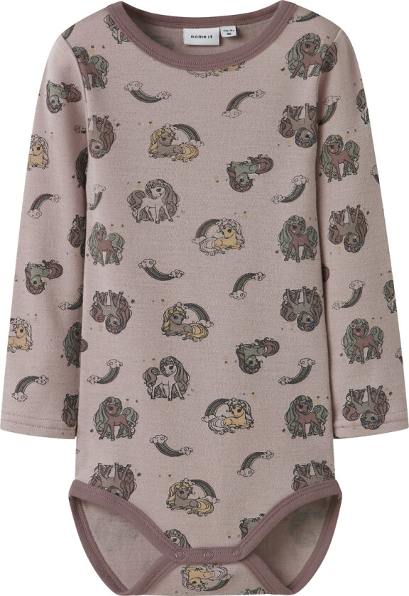 Bilde av Body I/e - Ull - NmfWillit - Shadow Grå/Unicorn - - 3 år (98) - Langermet Body