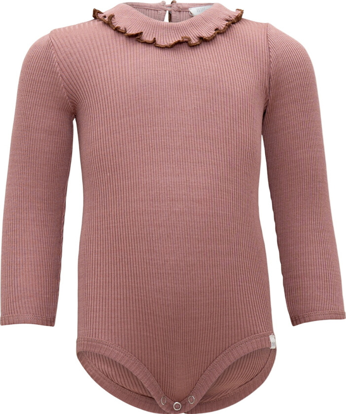 Body I/e - Rib - Silke/Bomull - Beauty - Antique Ros - - 18-24 md - Langermet Body