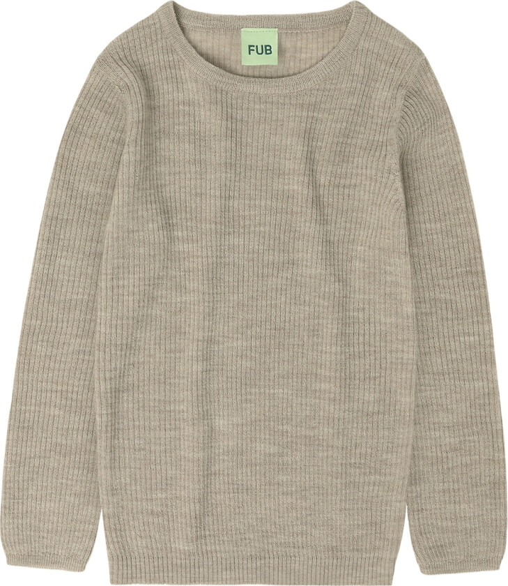 Genser - Rib - Strikk - Ull - Havremelert - - 100 - Genser