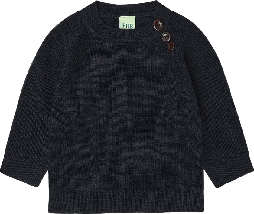 Genser - Strikk - Ull - Dark Navy - - 1½ år (86) - Genser