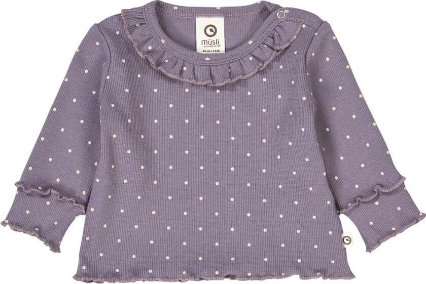 Genser - Rib - Dot - Lilac Tåke/Oak - - 74 - Genser