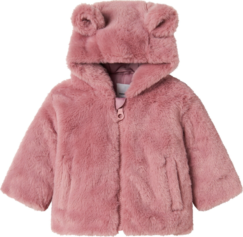 Jakke - Imitert pels - NbfMila - Lilas - - 74 - Vinterjakke