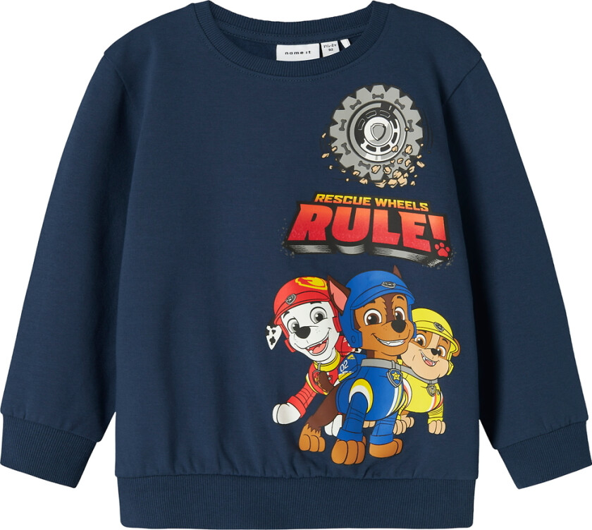 Collegegenser - NmmSteffen - Paw Patrol - Insignier Blue - - 6 år (116) - Collegegenser