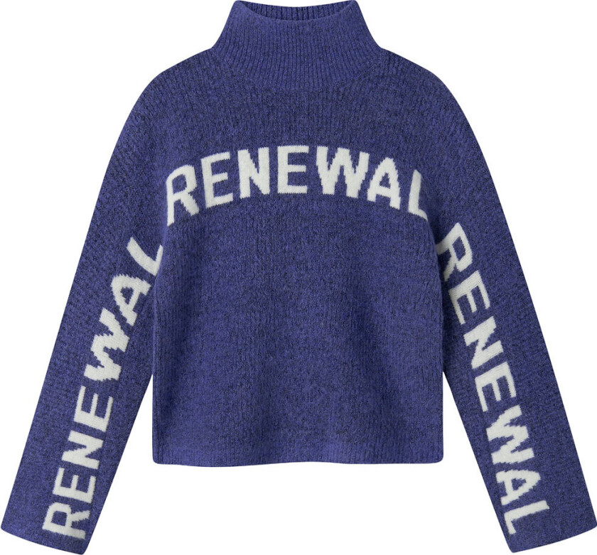 Genser - Strikk - Rib - NkfNuva - Amparo Blue - - 6 år (116) - Genser