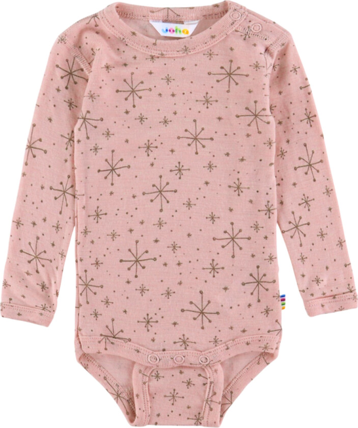 Body I/e - Ull - Rosa m. Stjerner - - 50 - Langermet Body