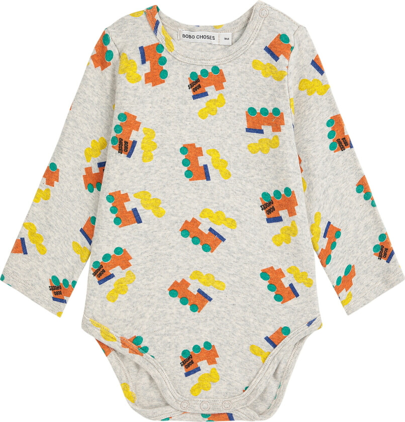 Body I/e - Tsjo Tsjo Overalt - Light Grey Heather - - 9 md - Langermet Body