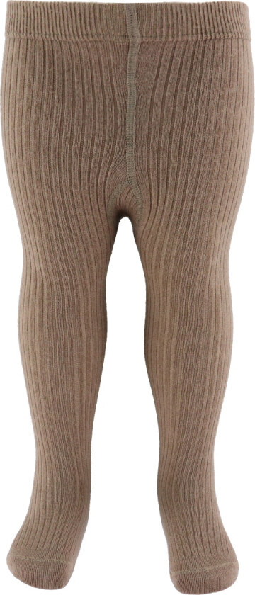 Lil' Atelier Strømpebukser - Rib - NbnRakel - Tigerøye/Melange - Lil Atelier - 74/80 - Strømpebukser