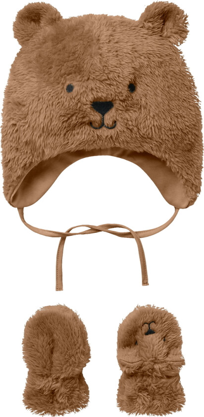 Sett - Lue/Votter - Teddy - NbnMatuta - Ristet Coconut - - 34-39 cm - Lue