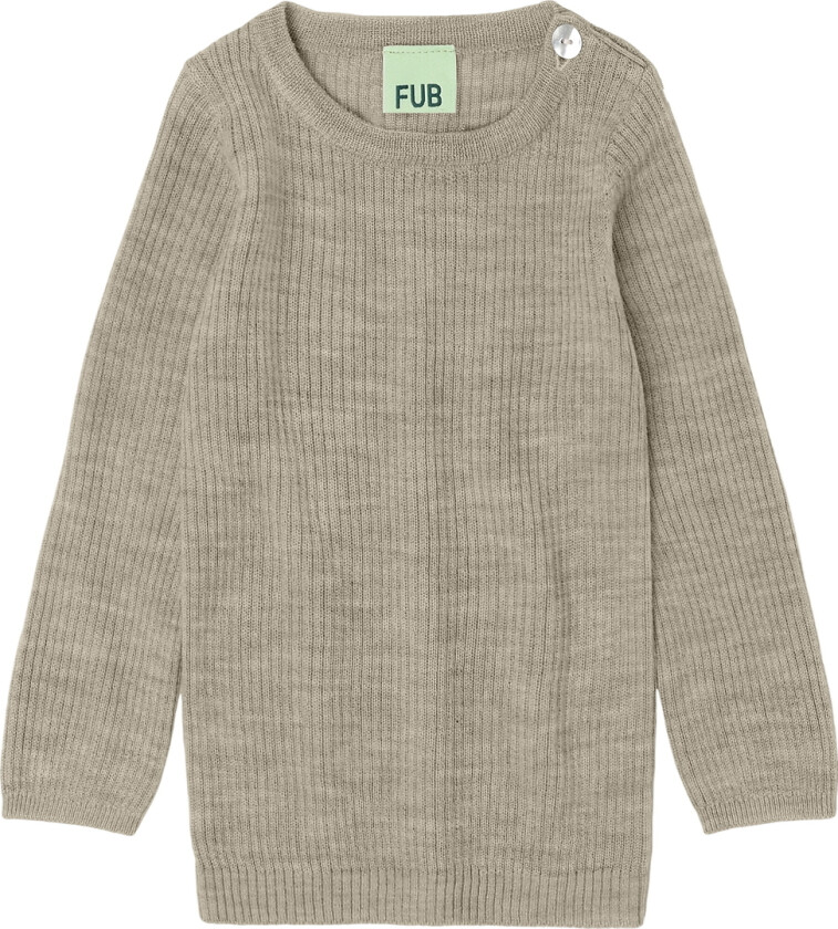 Genser - Rib - Strikk - Ull - Havremelert - - 1 år (80) - Genser