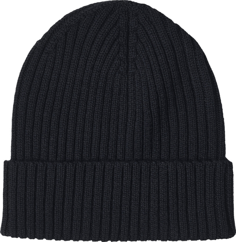 Lue - Strikk - Ull - Rib - Dark Navy - - 100/120 - Lue