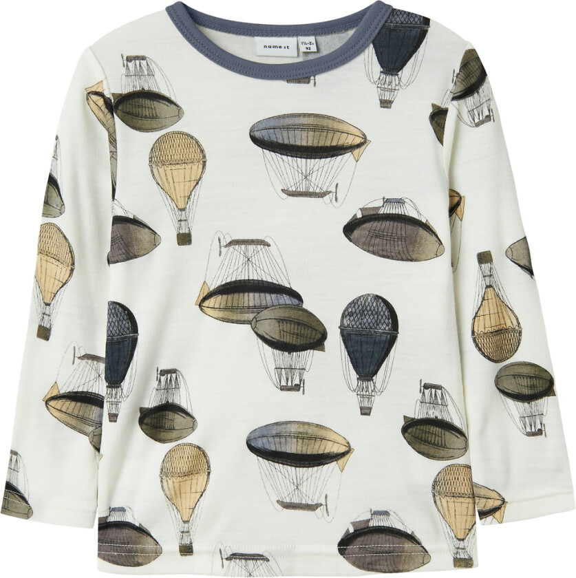 Genser - Ull - NmmWillitus - Snow White/Air Ballong - - 5 år (110) - Genser