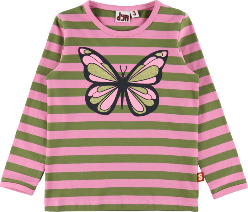 Cph Genser - Dyrebrøl - Rose/Olive Sommerfugl - - 6 år (116) - Genser