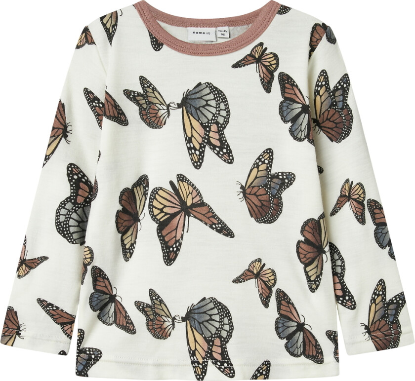 Genser - Ull - NmfWillitus - Snow White/Sløyfe - - 3 år (98) - Genser