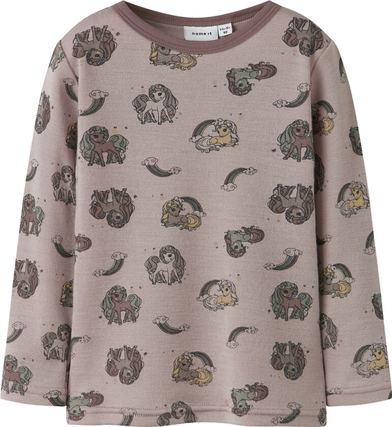 Genser - Ull - NmfWillit - Shadow Grå/Unicorn - - 3 år (98) - Genser