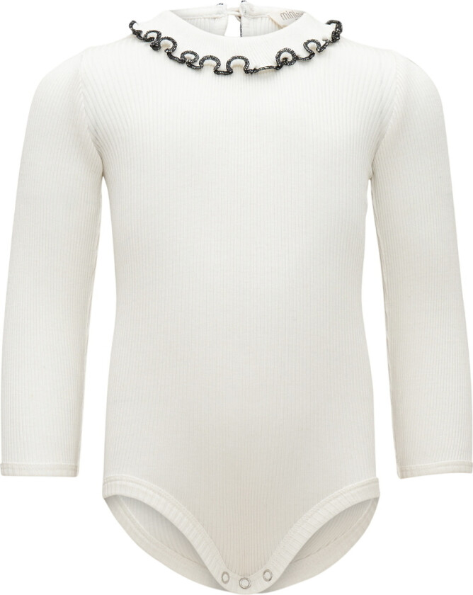 Body I/e - Rib - Silke/Bomull - Beauty - Cream - - 6-12 md - Langermet Body