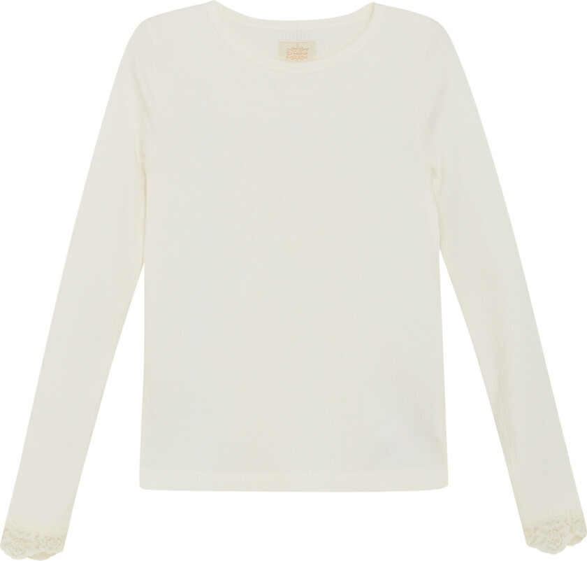 Genser - Rib - Modal/Bomull - Cloud - - 9 år (134) - Genser