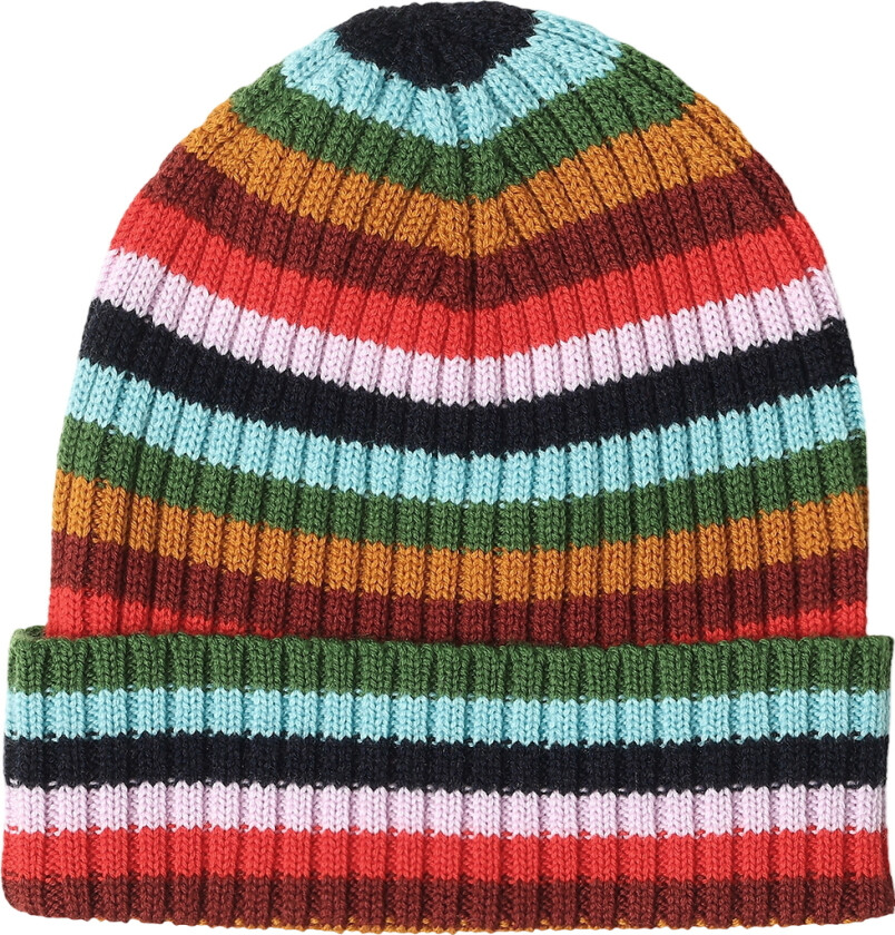 Lue - Strikk - Ull - Rib - Multi Stripe - - 90/100 - Lue