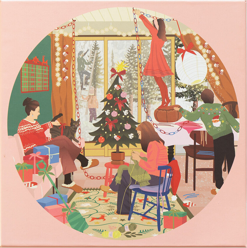 Puslespill - 1000 Brikker - 65x65cm - En dag i desemb - - OneSize - Puslespill