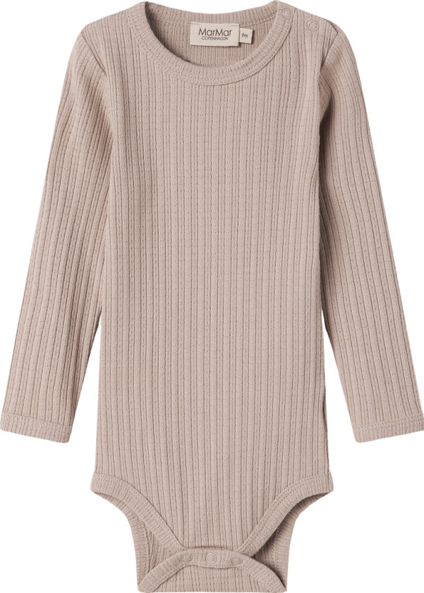 Body I/e - Pointelle - Benedicte - Soft Beige - - 1 år (80) - Langermet Body
