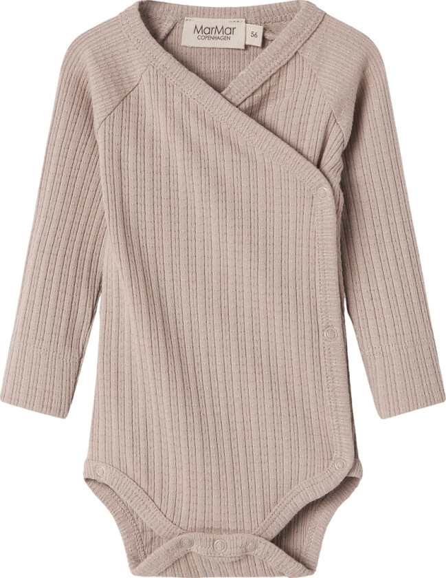 Omslagsbody I/e - Pointelle - Belito - Soft Beige - - 68 - Langermet Body