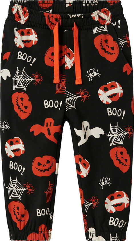 Joggebukser - NmnOpal - Svart m. Trykk - - 2 år (92) - Joggebukse