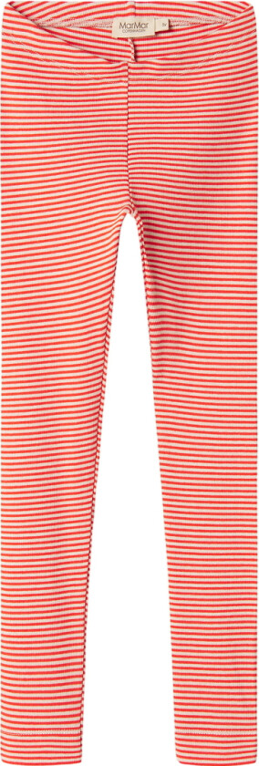Leggings - Rib - Modal - Rød Stripe - - 56 - Leggings