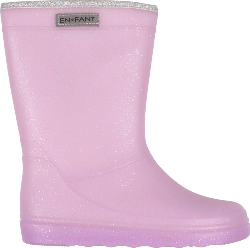 Termostøvler m. Glitter - Lavender - - 25 - Gummistøvler