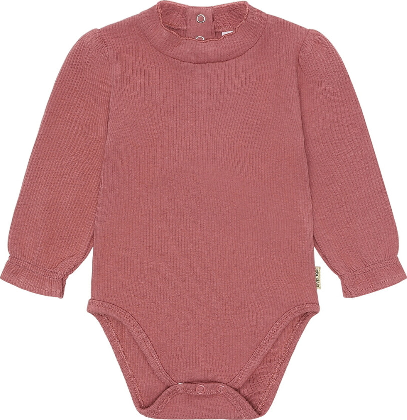 Body I/e - Bomull/Modal - Rib - HCBri - Dry Rose - - 1 år (80) - Langermet Body