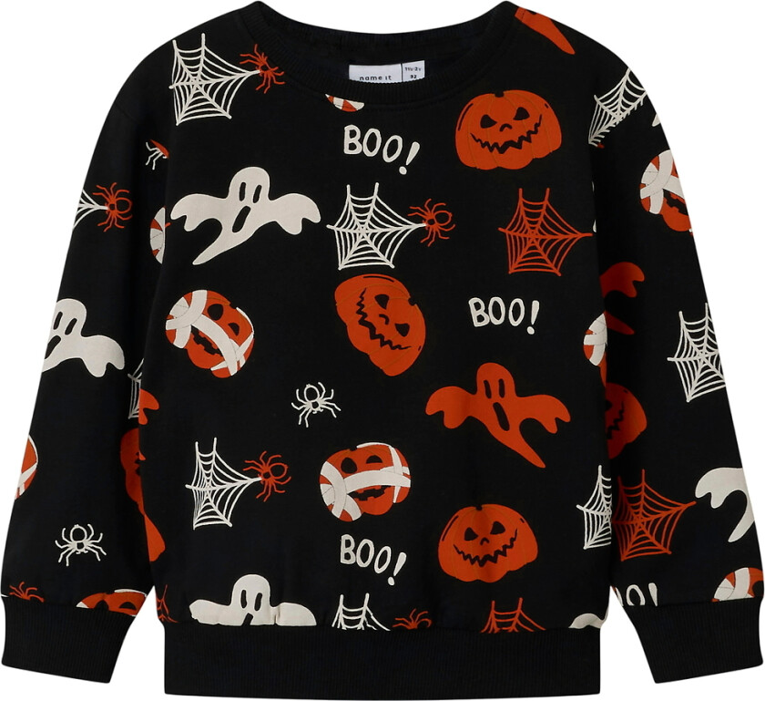 Collegegenser - NmnOpal - Svart m. Trykk - - 2 år (92) - Collegegenser