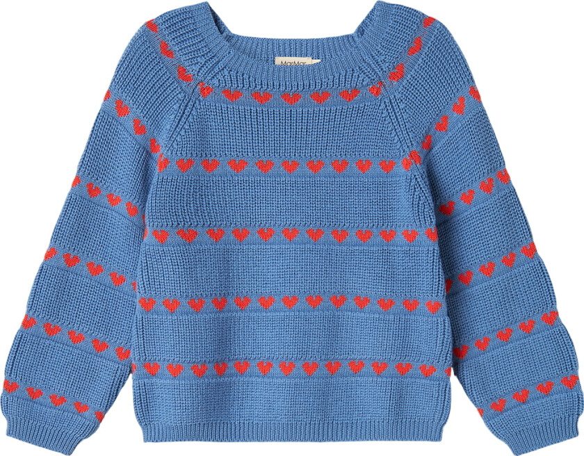 Genser - Ull/Bomull - Torino - Himmelen Hearts - - 10 år (140) - Genser